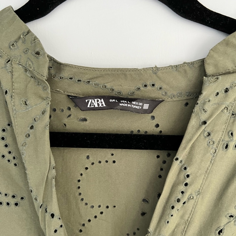 Zara Openwork Embroidered Mini Dress - Picture 5 of 5